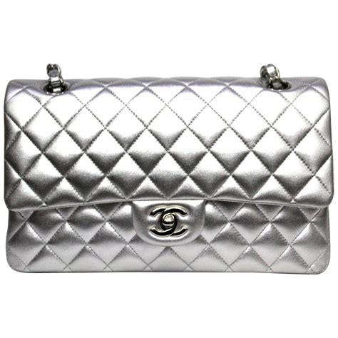 silver chanel bag|chanel pleated bag.